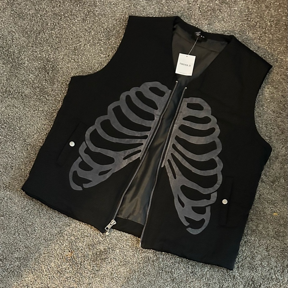 Forever 21 Black Zip-Up Jacket